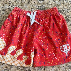 Baseball Lifestyle 101 Red Sprinkle Icecream Patterned Shorts YM